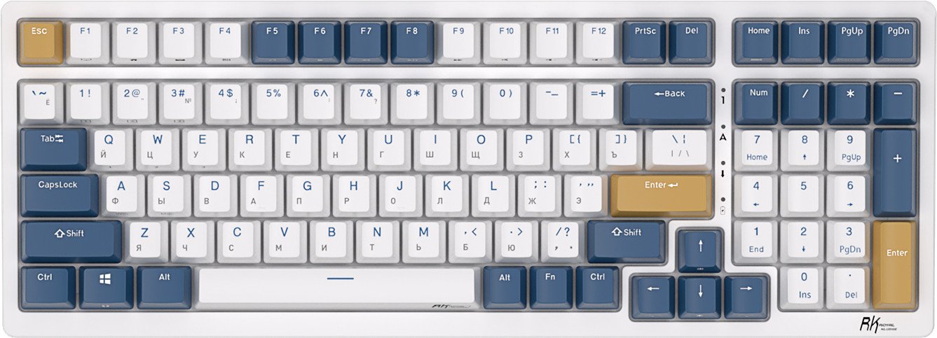 

Клавиатура Royal Kludge RK98 RGB Klein Blue (RK Red)