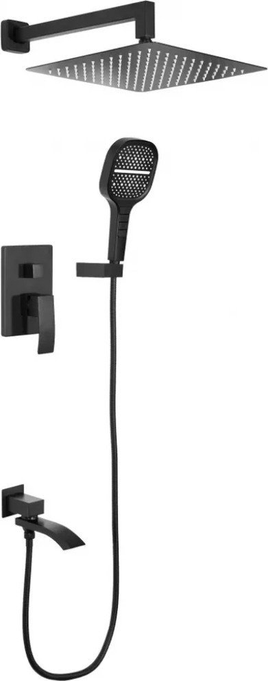 Душевая система  Hansberge H6077 (черный матовый)