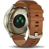 Гибридные умные часы Garmin Vivomove HR Premium S/M (золотистый/коричневый)