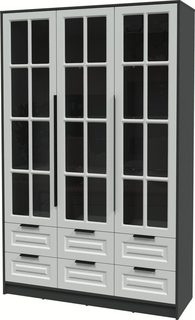 

Шкаф-витрина Интерлиния Концепт КТ-ШВ3 Деко (антрацит/грей)