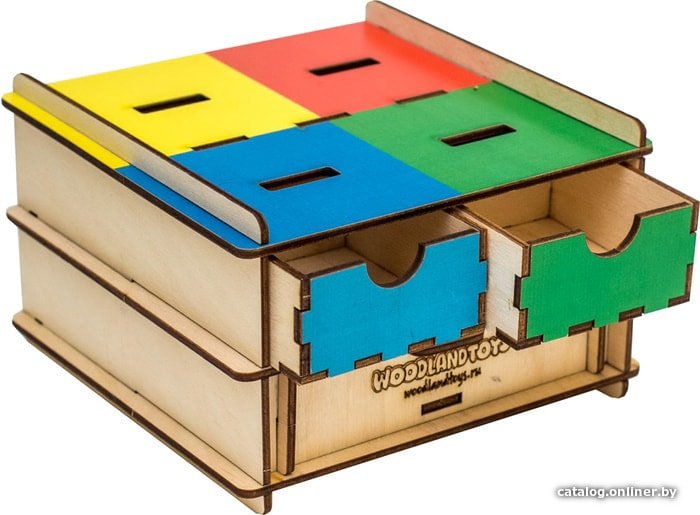 Сортер WoodLand Toys Комодик-плоский Живой мир 119205