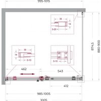 Душевой уголок BelBagno SOFT_CLOSE-2-AH-1-100/90-C-Cr