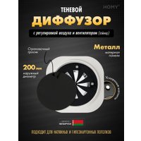 Вентиляционная решетка HOMY AIR круглый A125BRT d200 (черная)