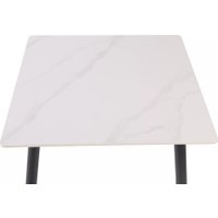 Кухонный стол Signal Rion 80/80 (белый лак/черный)