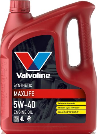 Моторное масло Valvoline MaxLife Synthetic 5W-40 4л
