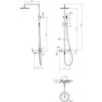 Душевая система  Grocenberg GB7099 (золотой брашированный)