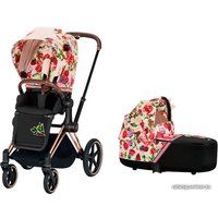 Универсальная коляска Cybex Priam Lux (2 в 1, spring blossom light, шасси rose gold)