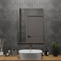  Roxen Зеркало Frida c подсветкой 510215-60 (60x80) в тонком металлическом профиле в цвете брашированное золото