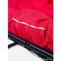 Подвесной диван M-Group Лежебока 11180406 (с черным ротангом/красная подушка)