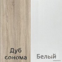 Комод Кортекс-мебель Бари 80 3ш (дуб сонома/дуб сонома/белый)