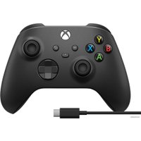 Геймпад Microsoft Xbox + USB-C кабель (черный)