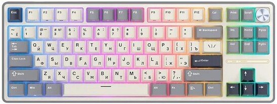 

Клавиатура Royal Kludge R87 Pro Half Grey (RK Brown)