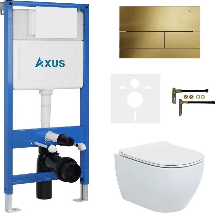 

Унитаз подвесной Axus 2318 с инсталляцией 011D и кнопкой 097TG