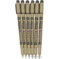 Набор линеров Sakura Pigma Micron PO(XSDK-6) 6 шт (черный)