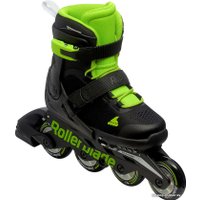 Роликовые коньки Rollerblade Microblade (р. 33-36.5, черный/зеленый)