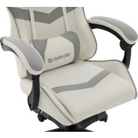 Игровое (геймерское) кресло Defender Savage (белый/серый)