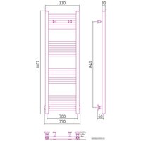 Полотенцесушитель Сунержа Модус 1000х300 032-0250-1030