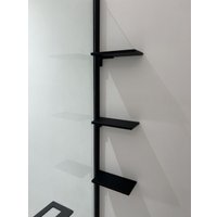 Душевая стенка Adema Риббер 120 Walk-In (черный)