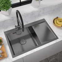 Кухонная мойка ZorG ZRN 5080 Premium L PVD Gunblack