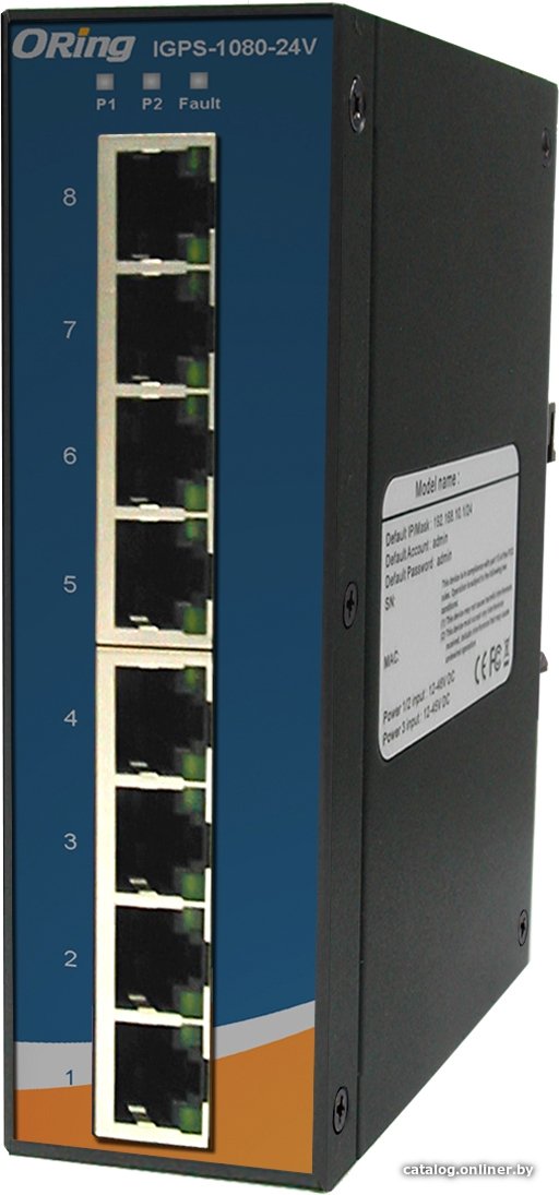 Неуправляемый коммутатор ORing IGPS-1080-24V