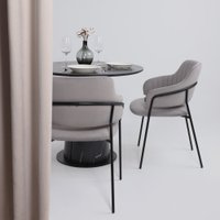 Кухонный стол Lepremo AV 2317 МДФ+керамика 900 (черный матовый Shakespeare/черный+HPL асти)