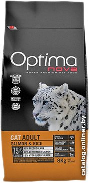Сухой корм для кошек Optimanova Cat Adult Salmon & Rice 8 кг