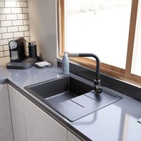 Кухонная мойка GranFest GF-Q650L (черный)