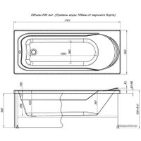 Ванна Aquanet West 170x70 (со шторкой)