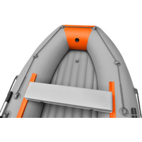 Моторно-гребная лодка Roger Boat Trofey 2900 (без киля, серый/оранжевый)