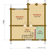 Дом Lesstroy Проект №12 (7.5x8.5 м)