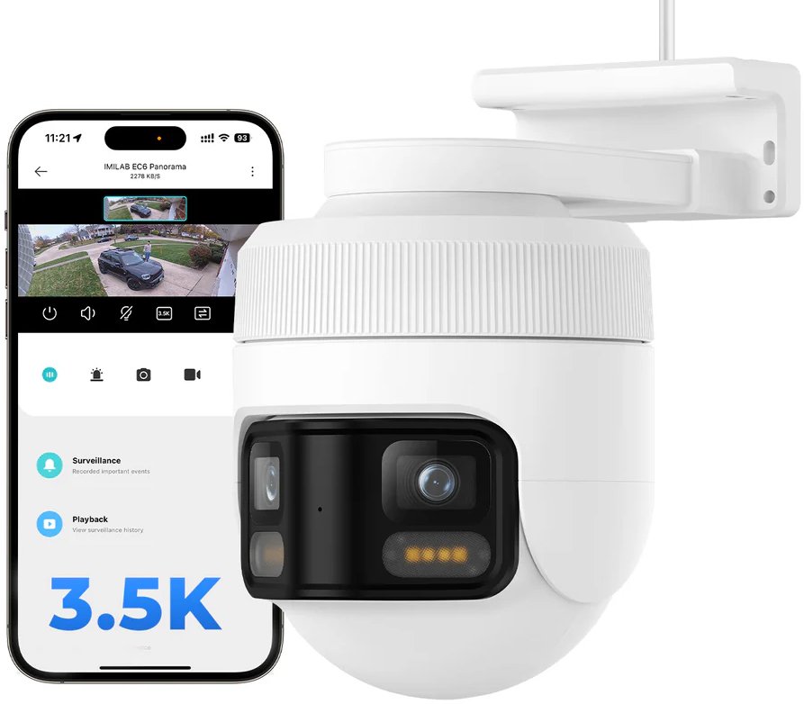 

IP-камера Imilab EC6 Panorama 3.5K WiFi Plug-in Spotlight Camera (международная версия)