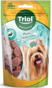 

Лакомство для собак Triol Мини-медальоны из кролика для мини-собак
