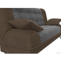 Диван Лига диванов Анна 110690 (рогожка, серый/коричневый)