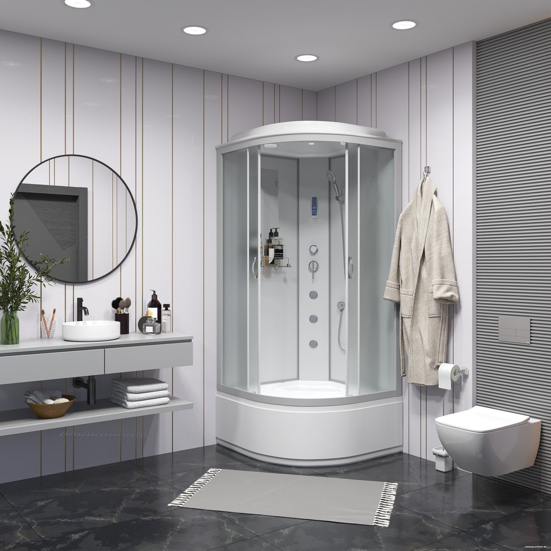Душевая кабина Niagara NG-2309-14F 100x100x215 (матовое стекло)