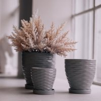 Вазон Вещицы Эллипс Fdtc1 (серый)