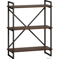 Стеллаж LoftyHome Бервин Рант 80 (коричневый/черный)