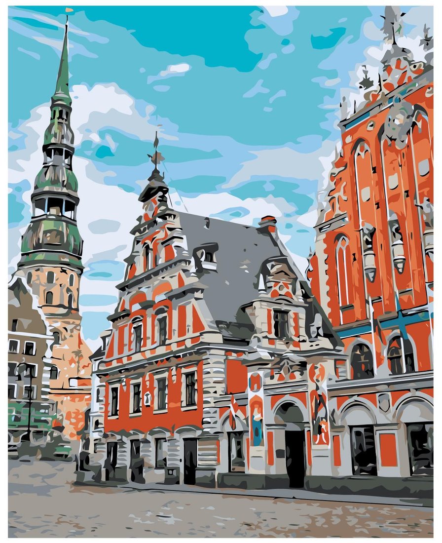 

Картина по номерам SLAVINA Городская архитектура LV29