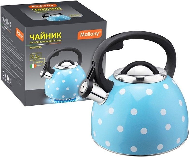 

Чайник со свистком Mallony Maestria (голубой)