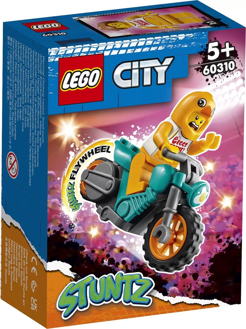 

Конструктор LEGO City 60310 Трюковый мотоцикл с цыпленком