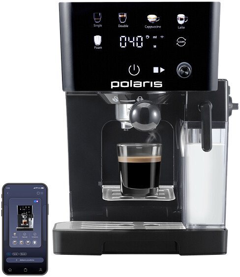 

Рожковая кофеварка Polaris PCM 1560 Wi-Fi IQ Home