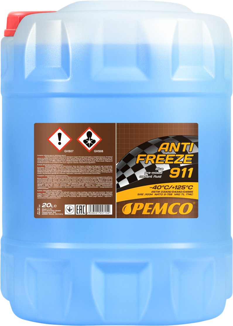

Антифриз Pemco Antifreeze 911 (-40) 20л