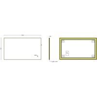  Roxen Зеркало Frida c подсветкой 510215-120 (120x70) в тонком металлическом профиле в цвете брашированное золото
