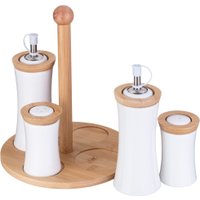 Набор для масла и уксуса с солонкой и перечницей Lefard Native 587-196