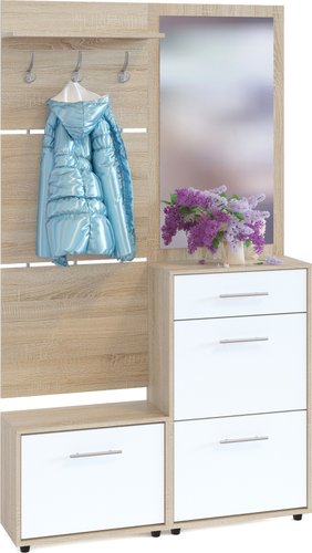 Стенка Сокол ВШ-5.1+ТП-1+ТП-2+ПЗ-3 (дуб сонома/белый)