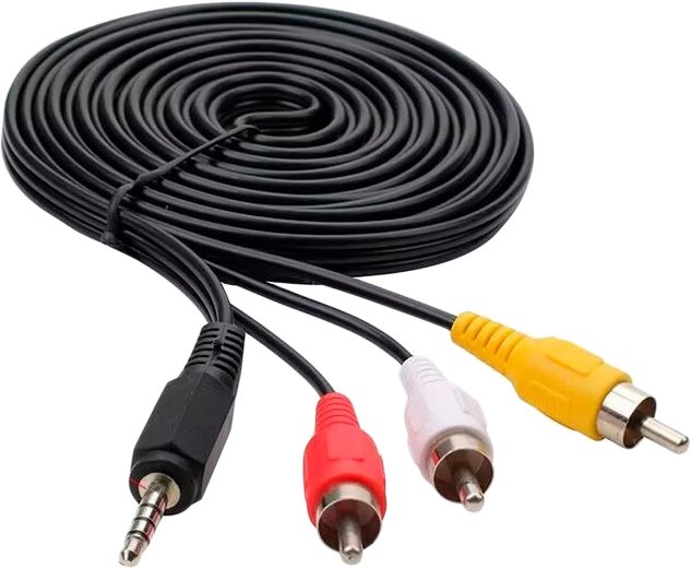 

Кабель USBTOP 3xRCA - 3.5 мм (2 м, jack 18 мм, черный)