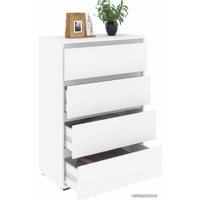 Комод Кортекс-мебель Бари 80 4ш (белый/белый/белый)