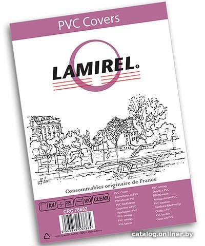Пластиковая обложка для переплета Lamirel PVC 200мкм 100шт (прозрачный) LA-78682