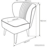 Интерьерное кресло Mio Tesoro Унельма (Twist 18 Grey)
