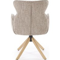 Стул с подлокотниками Halmar K585 (темно-бежевый/дуб натуральный)