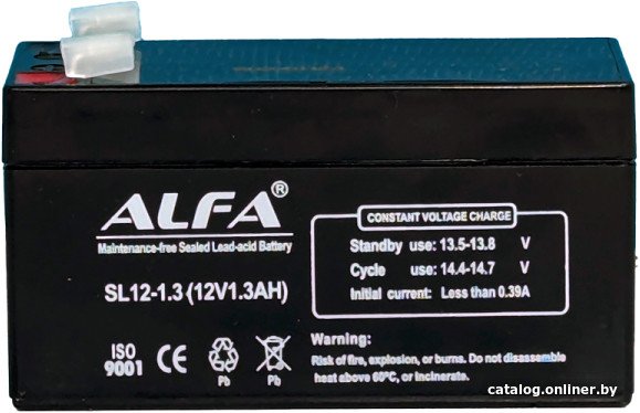 Аккумулятор для ИБП ALFA SL12-1.3 (12V-1.3Ah)